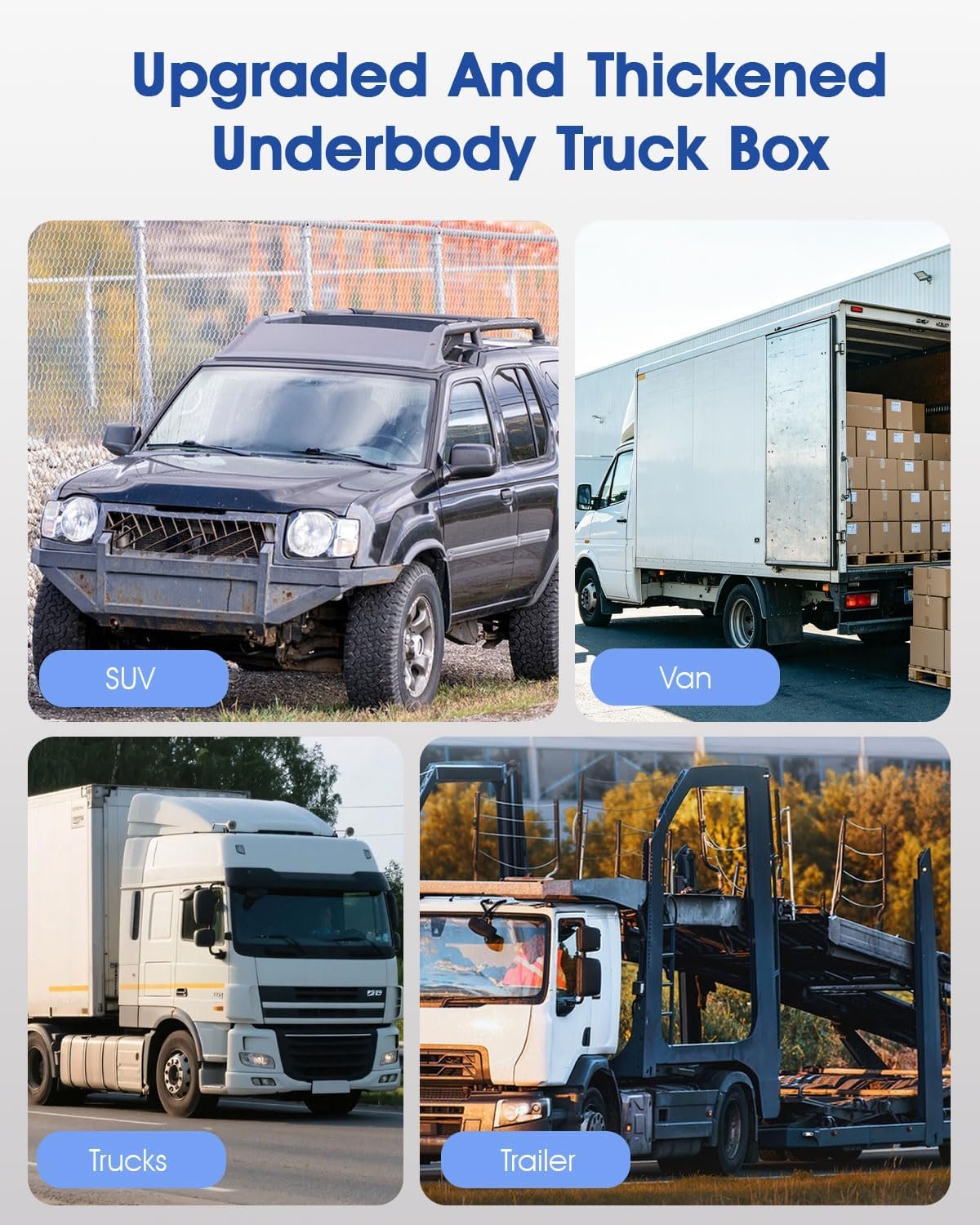 18"x 12"x 14" Underbody Truck Tool Box, 18 Inch Heavy Duty Steel Under Body Toolbox for Pick Up Truck RV, Under Mount Tool Box with T-Handle Lock and Keys, Black (18" x 12" x 14")