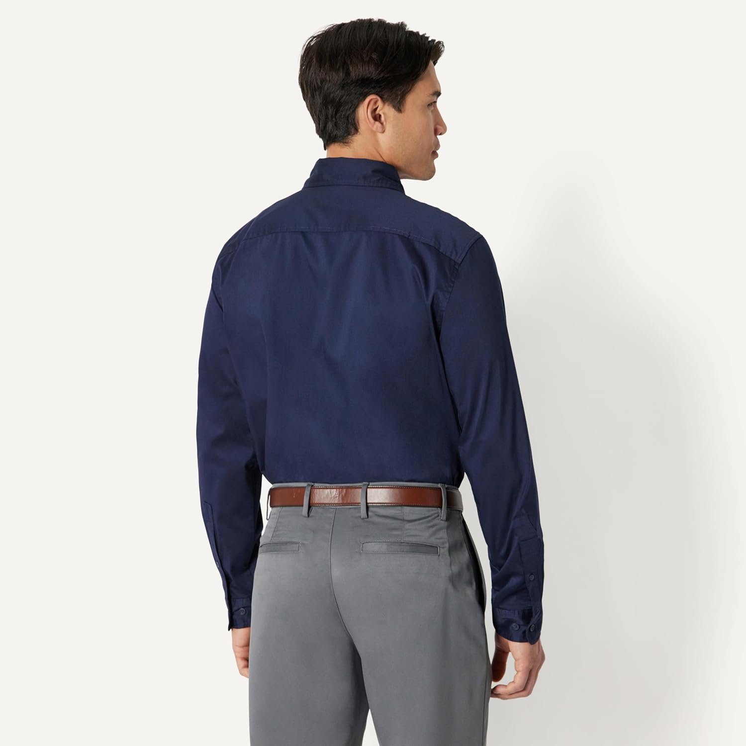 Amazon Essentials Men's Slim Fit Long Sleeve Wrinkle Resistant Stretch Dress Shirt