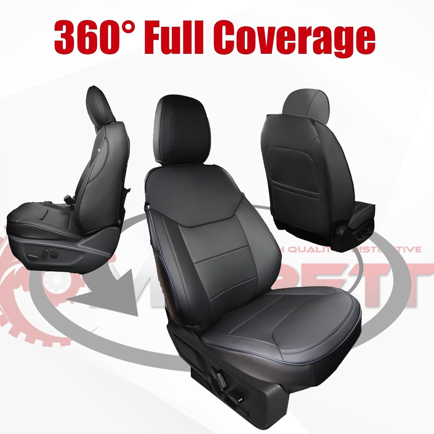 Mabett Seat Covers for Ford Maverick 5-Seat, Interior Protectors fit 2026 2022-2025 Maverick Accessories, Full Protection, Pu Leather (Black)
