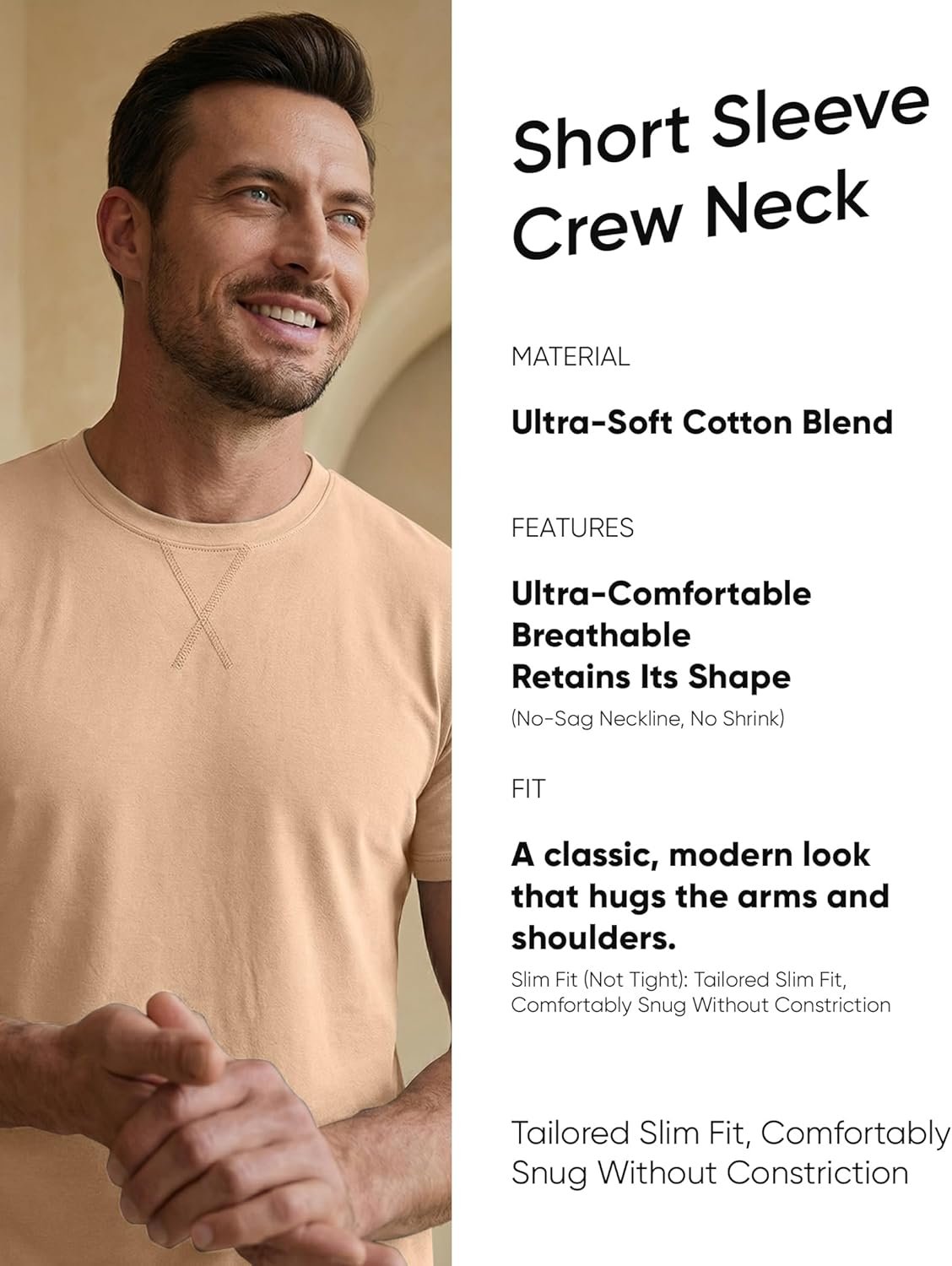 JMIERR Mens 3 Pack Cotton Hipster Hip Hop Longline Crewneck T-Shirt