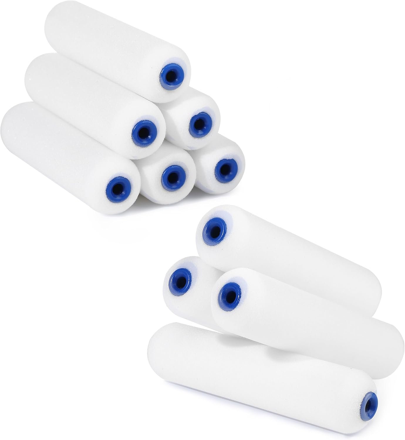 Bates- Foam Paint Roller Covers, 6", 10 Pack, White, High Density Foam Roller Paint