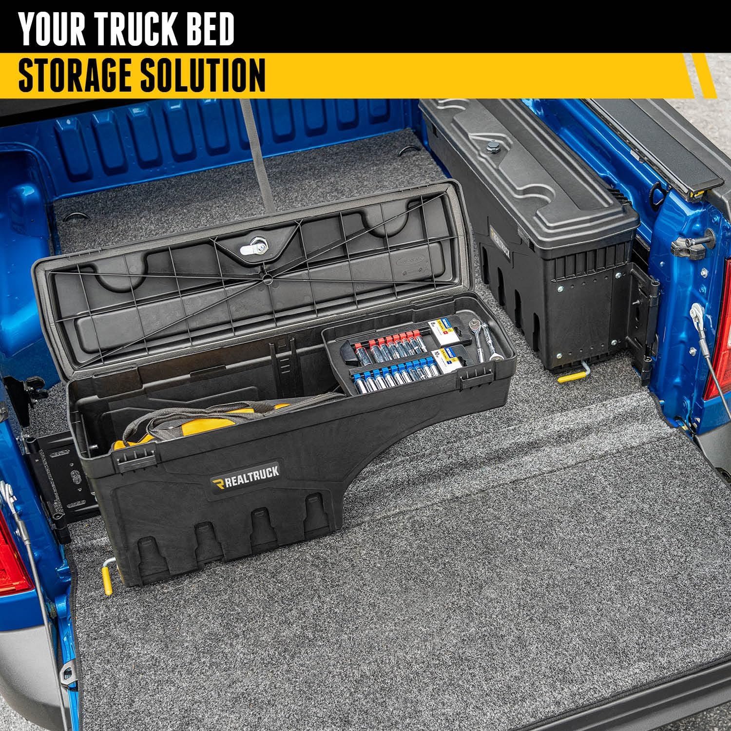 RealTruck UnderCover SwingCase Truck Bed Storage Box | SC105P | Fits 2020-2025 Chevy/GMC Silverado/Sierra 2500/3500HD Passenger Side