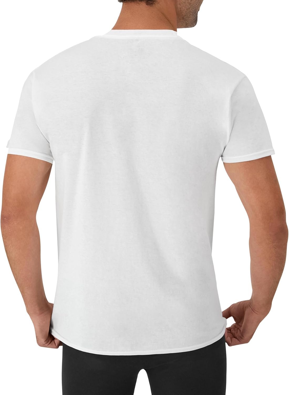 Hanes Men's Undershirts T-Shirt Pack, V-Neck Cotton Tees for Men, Moisture-Wicking, Odor Control, White Multi-Pack