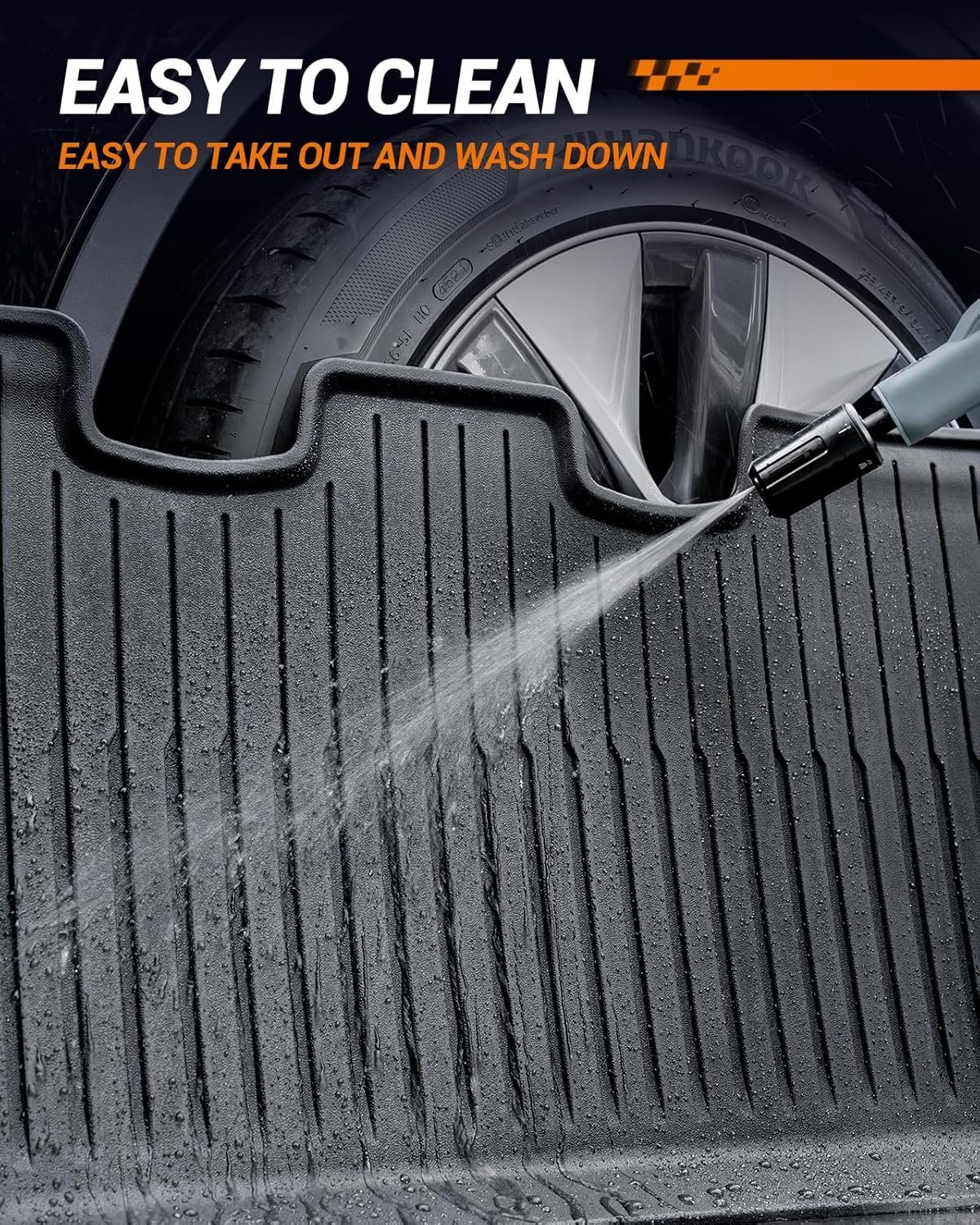 2024 2025 2026 Tesla Model 3 Floor Mats All Weather Full Set Made by SEALIGHT- Custom Fit for Model 3 Highland, Premium TPE Floor Liners, Waterproof, Anti-Slip & Easy to Clean Car Mats