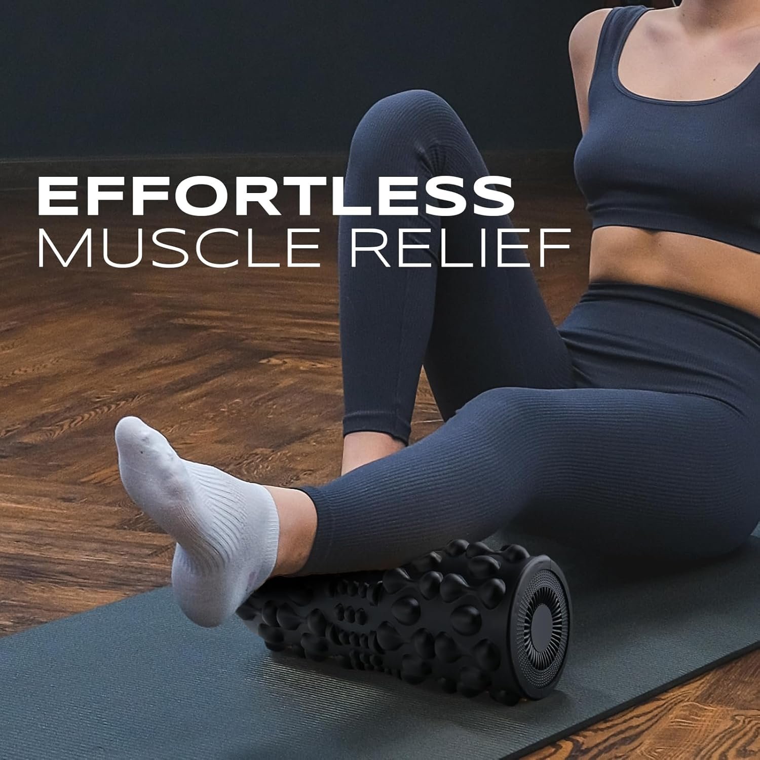 PURSONIC Vibrating Foam Roller – Deep Tissue Massage for Muscle Recovery – 5 Intensity Levels, USB Rechargeable, Durable & Lightweight Design
