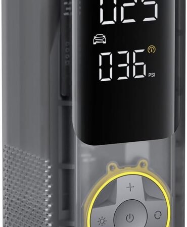 Fanttik X8 APEX Tire Inflator Portable Air Compressor, 1 Min Fast Inflation, 150PSI Cordless Tire Inflator with LED Dual Screen, Handed Inflator for Car, Bike, Motorcycle, Mechanical Gray