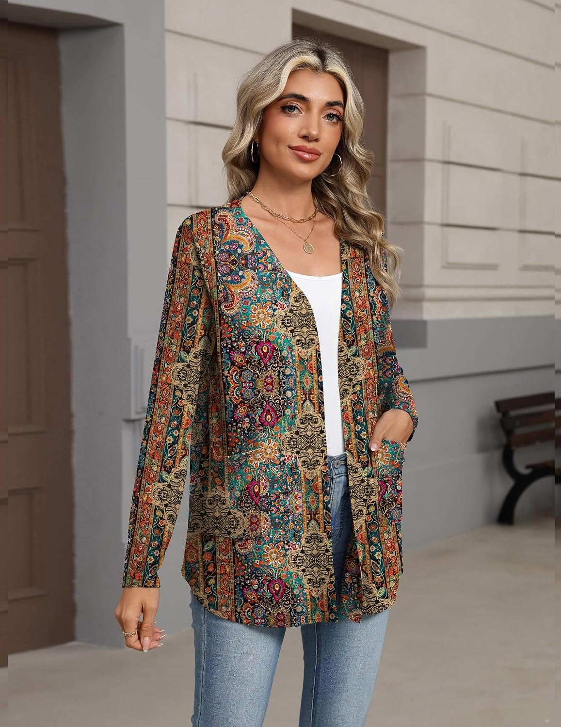 Zeagoo Lightweight Cardigan for Women 2026 Long Sleeve Open Front Casual Cardigans with Pockets