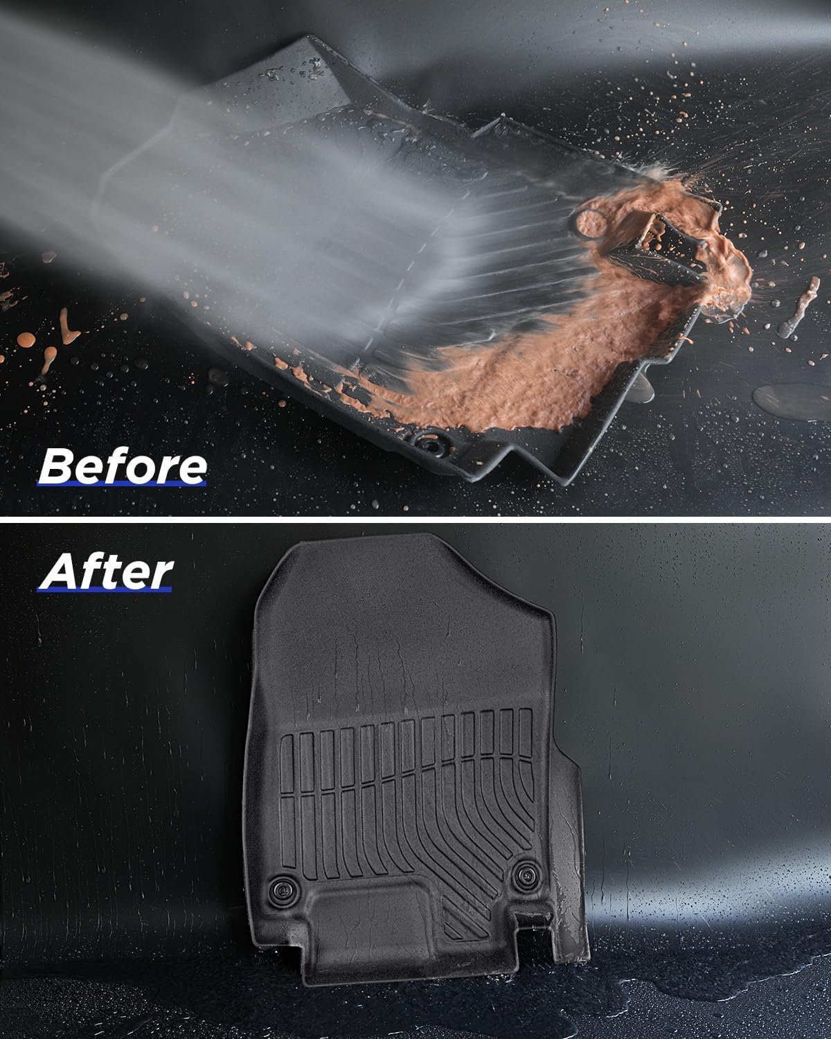 All Weather Floor Mats Cargo Liner for Ford Bronco Sport 2026 2025-2021,TPE Full Set Carpets Trunk Mat for Base Big Bend Badlands Accessories (ONLY for Sport),4pcs