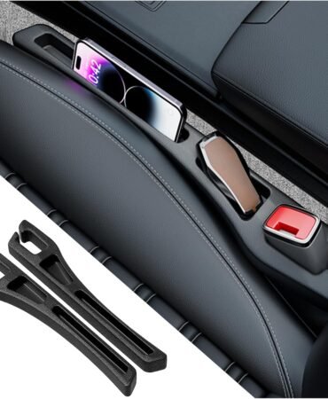 2PCS Car Seat Gap Filler Organizer,2 in 1 Car Gap Filler with Fill and Storage Function for Storing Phones Keys Cards,Universal Multifunctional No Drop Seat Guard for Cars
