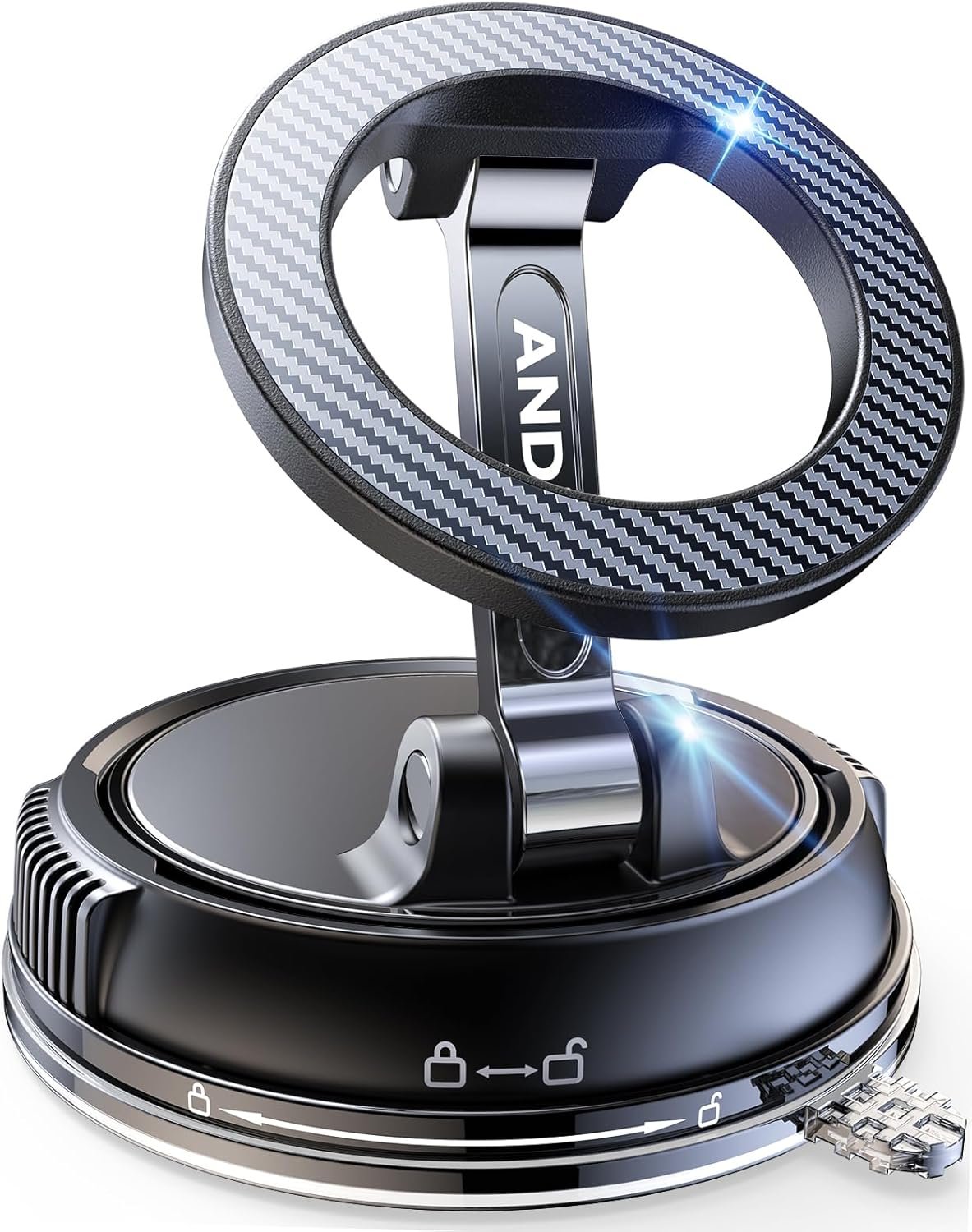 ANDERY Car Phone Holder for Magsafe [78+LBS Strongest Suction & 2400gf Magnetic] 360° Adjustable Car Phone Mount, Phone Holders for Your Car for iPhone 17-12 Pro Max Plus Air, Carbon Fiber