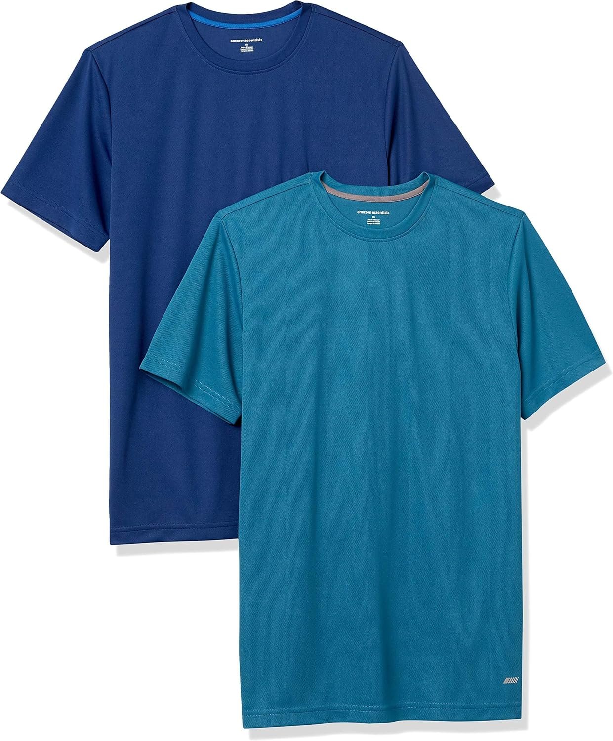 Amazon Essentials Men's Moisture Wicking Breathable Active Performance Tech Gym T-Shirts, Pack of 2
