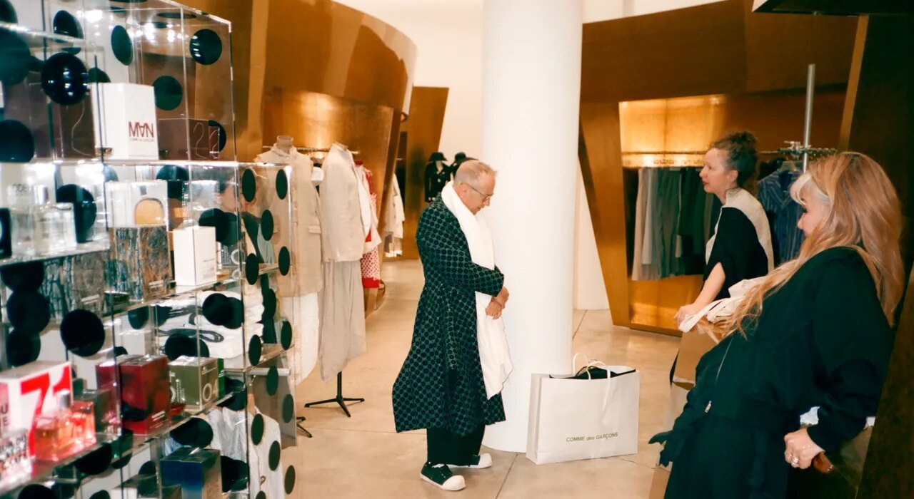 At the altar of Comme des Garçons with David Sedaris
