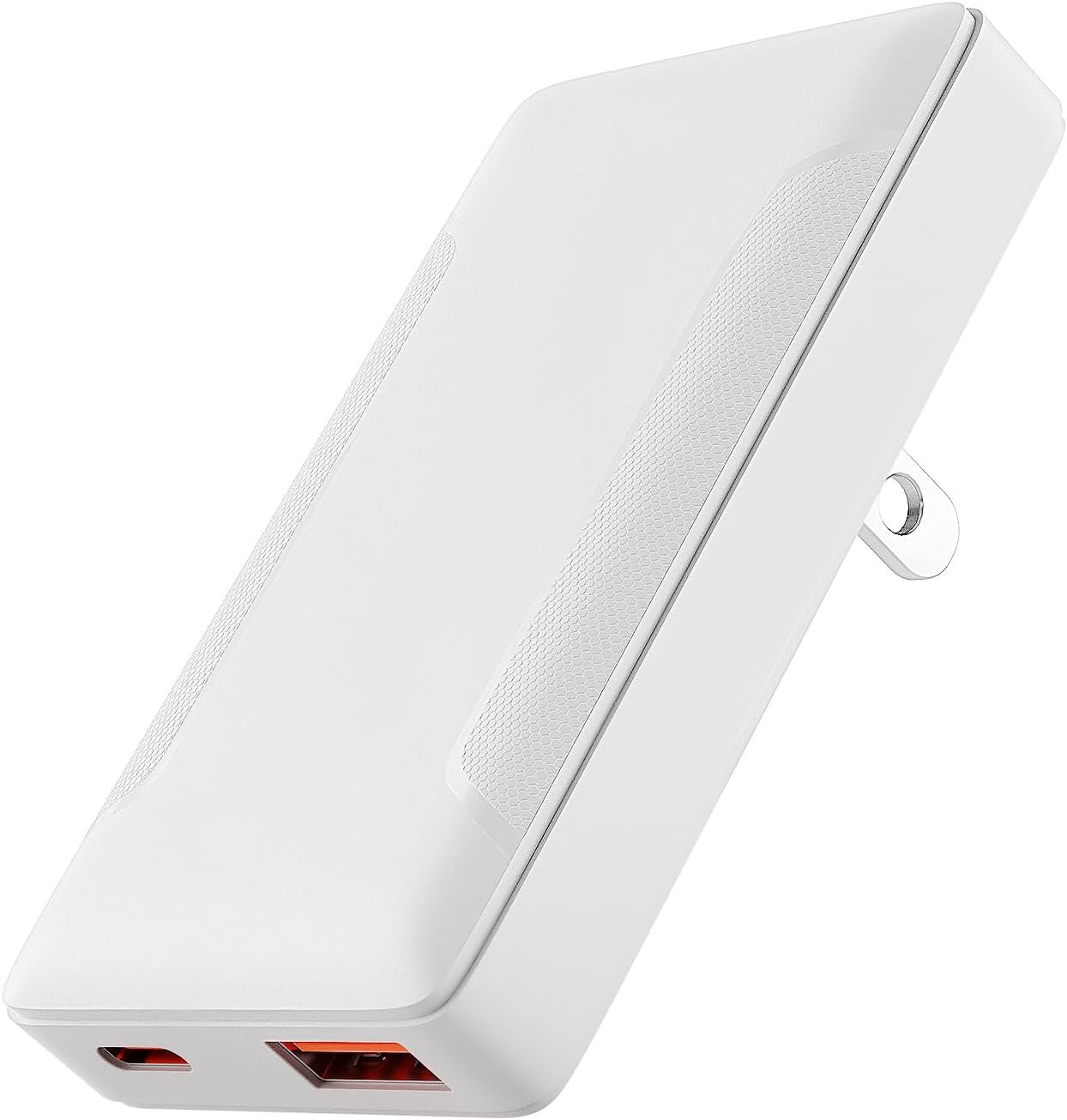 BUDI 20W Extra Slim Portable Wall Charger 2-Port Wall Charger Convenient Travel Accessories Compatible with MacBook and IPad iPhone Samsung Galaxy USB C Laptop Switch, Etc. (20W USB-A&Type-C)