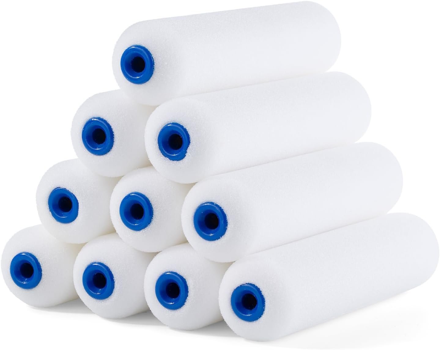 Bates- Foam Paint Roller Covers, 6", 10 Pack, White, High Density Foam Roller Paint
