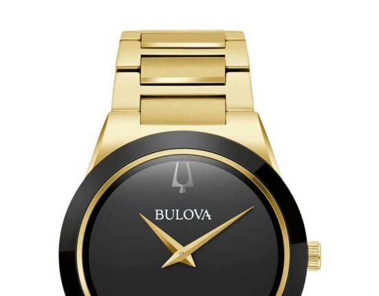 Bulova's sleek gold quartz watch is on sale for more than 50% off