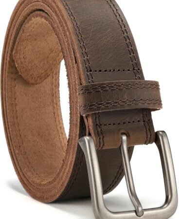 CHAOREN Mens Belts Casual for Jeans - Full Grain Leather, No Fillers No Bonding