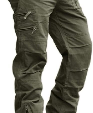CRYSULLY Men's Cargo Pants Tactical Work Pants for Men Ripstop 9 Pockets Construction Trousers (No Belt)