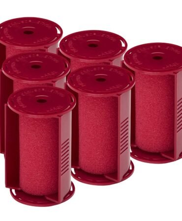 Caruso Professional Large Molecular Replacement Steam Hair Rollers with Shields, 6-Pack, 1-1/2" Inches