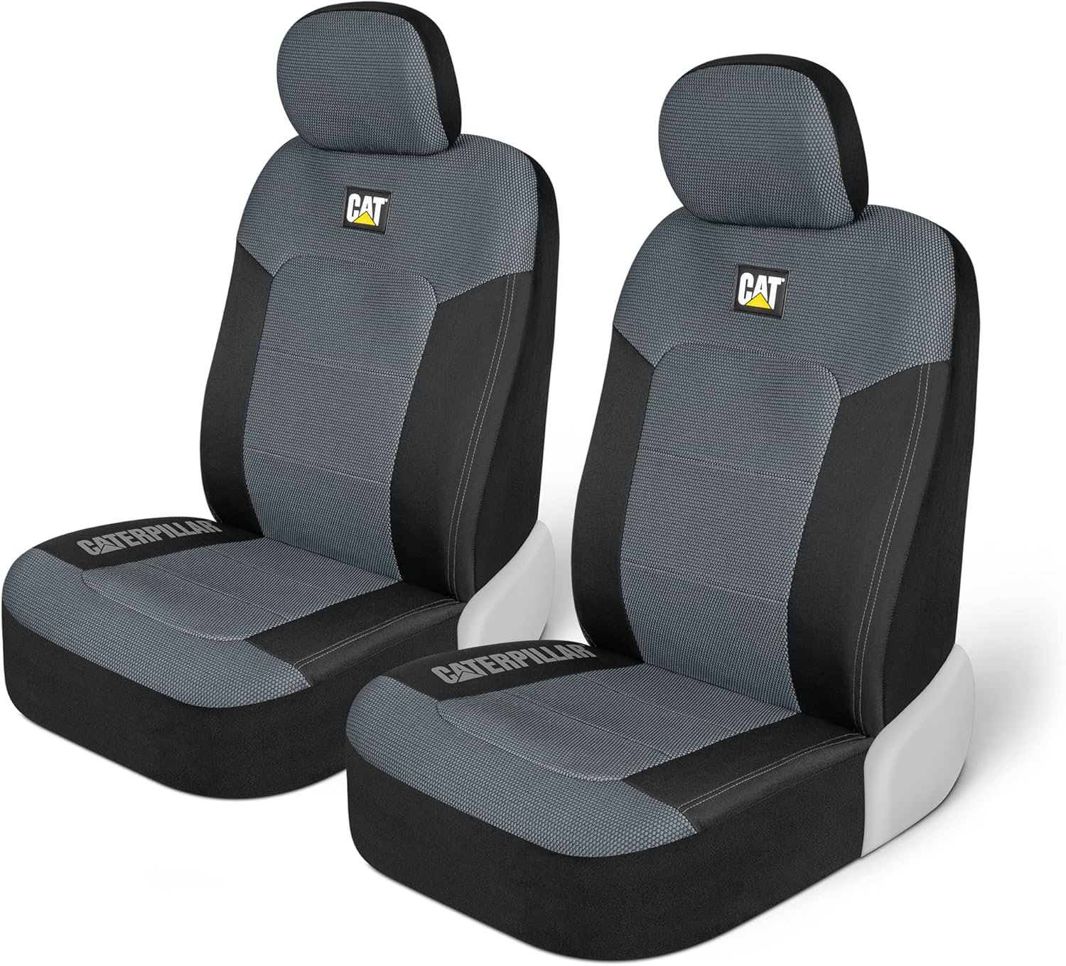 Cat MeshFlex Automotive Seat Covers for Cars Trucks and SUVs – Gray Car Seat Covers for Front Seats, Truck Seat Protectors with Comfortable Mesh Back, Set of 2 | Airbag Compatible Interior Protection for Trucks, Suv, and Cars – (2) Front Seat Protectors Automotive and Truck Accessories