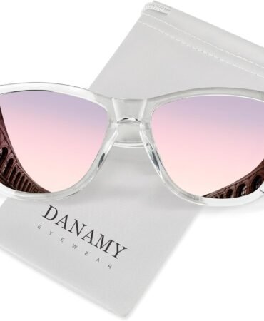 DANAMY Sunglasses Womens Polarized Sunglasses for Women Trendy Designer Mirrored UV Protection Sun Glasses