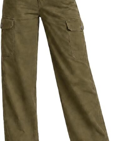 Dickies Womens Cargo Pants - Relaxed Straight Leg Rugged Duck Canvas Non Stretch Work Pants for Women Casual Utility Workwear