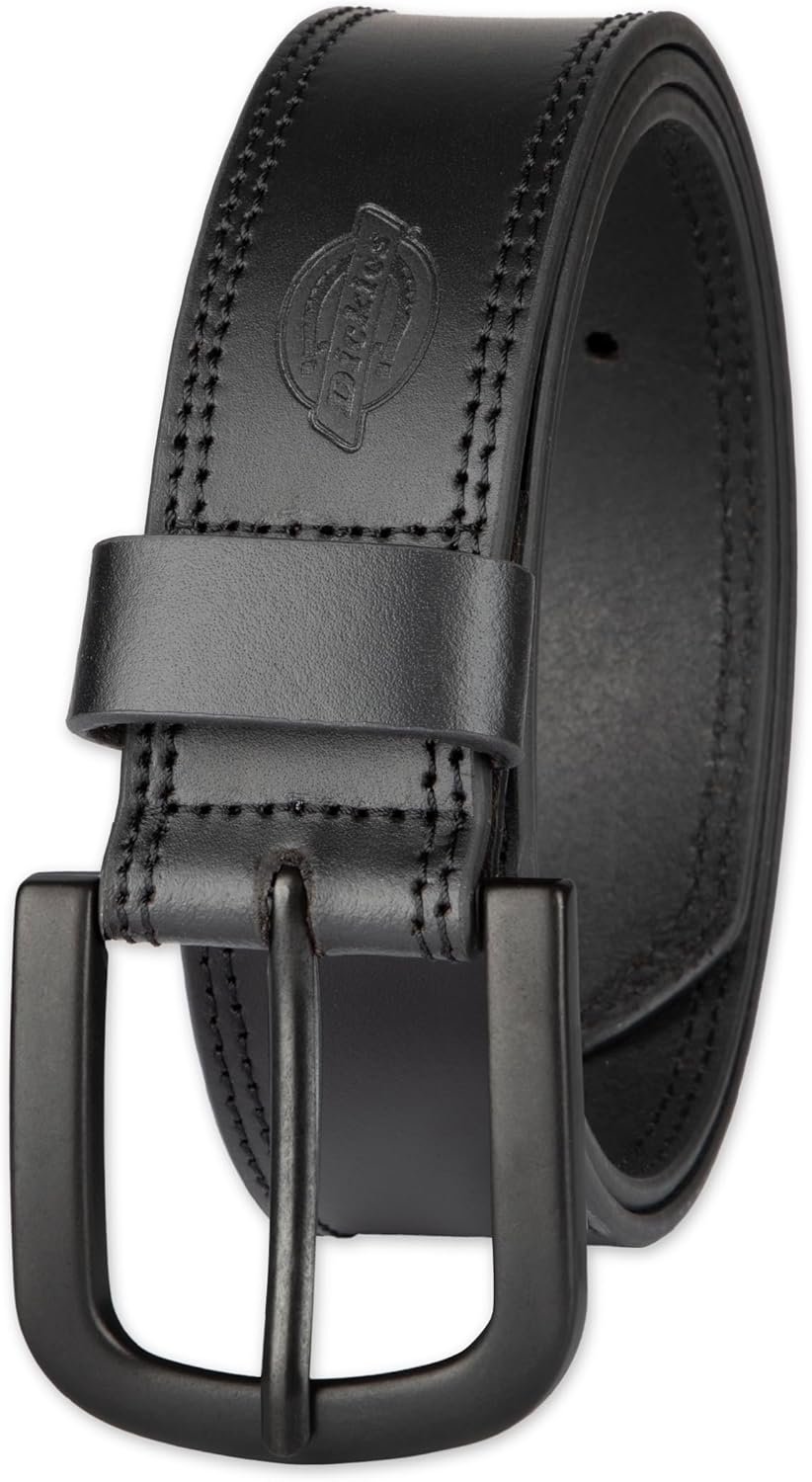 Dickies mens Genuine Leather Belt – Durable Casual Style, Regular & Big and Tall Sizes