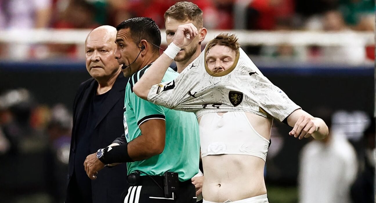 Do male soccer players wear sports bras?