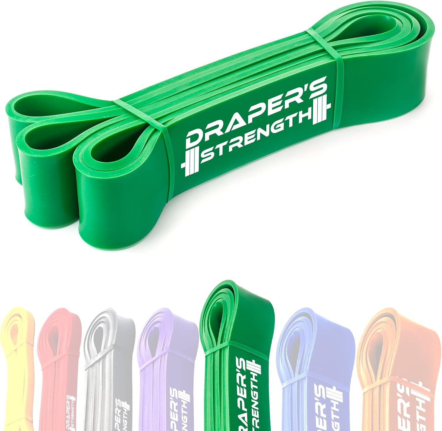 Draper's Strength Heavy Duty Resistance Stretch Loop Bands for Powerlifting Workout Exercise and Assisted Pull Ups