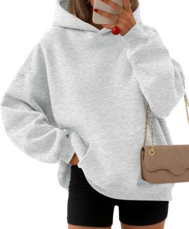 EFAN Women's Oversized Comfort Fleece Hoodies, Cozy Trendy Pullover Sweatshirts with Pockets For Fall & Winter