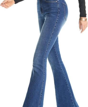 FLYING BANANA Women's Totally Shaping Curvy Stretchy Bootcut Flare Denim Jeans