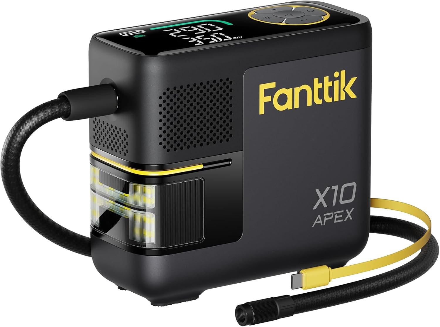 Fanttik X10 APEX Heavy Duty Tire Inflator Portable Air Compressor, 150 PSI 35s Fast Inflation Cordless Air Compressor with Digital Pressure Gauge, Handed Inflator Pickup Trucks, MPV, SUV, Motorcycles