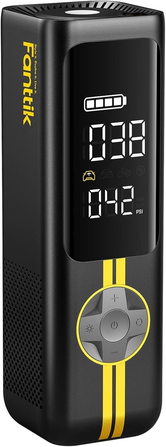 Fanttik X8 APEX EV Tire Inflator Portable Air Pump, 2X Faster Inflation, 150PSI Cordless Air Compressor with Powerful Battery, Handed Inflator for Electric Cars, Cars, Motorcycles, Bikes, Balls