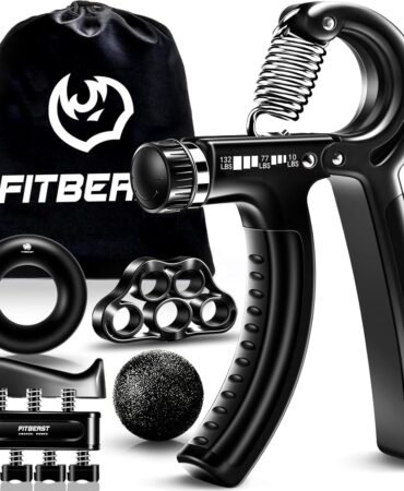FitBeast Grip Strengthener Forearm Strengthener Hand Grips Strengthener Kit - 5 Pack Adjustable Resistance