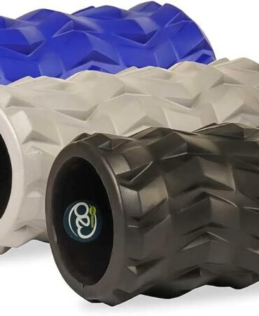 Fitness Mad Unisex's Tread EVA Foam Roller, Black, 32 x 13.5 cm