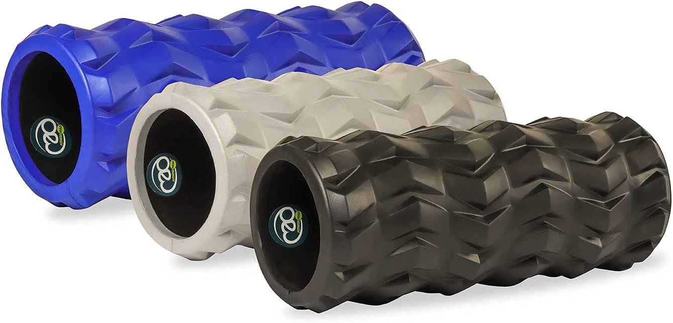 Fitness Mad Unisex's Tread EVA Foam Roller, Black, 32 x 13.5 cm