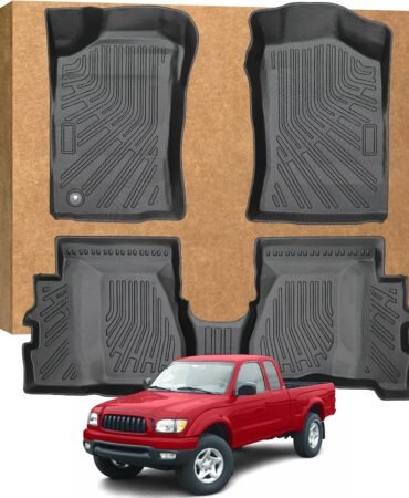 Floor Mats for Toyota Tacoma Xtracab 1995-2004, Heavy Duty TPE Waterproof Non-Slip All Weather Protection Custom