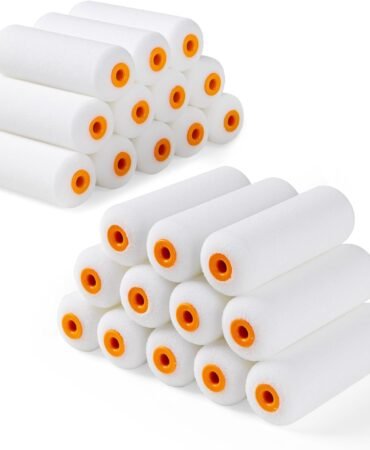 Foam Paint Roller, 24 Pack, 4 Inch Mini Paint Roller Covers, High Density Foam Paint Roller, Small Paint Rollers for All Flat Surfaces, Suitable for Wall，Kitchen Cabinets, Doors, Tables, Etc