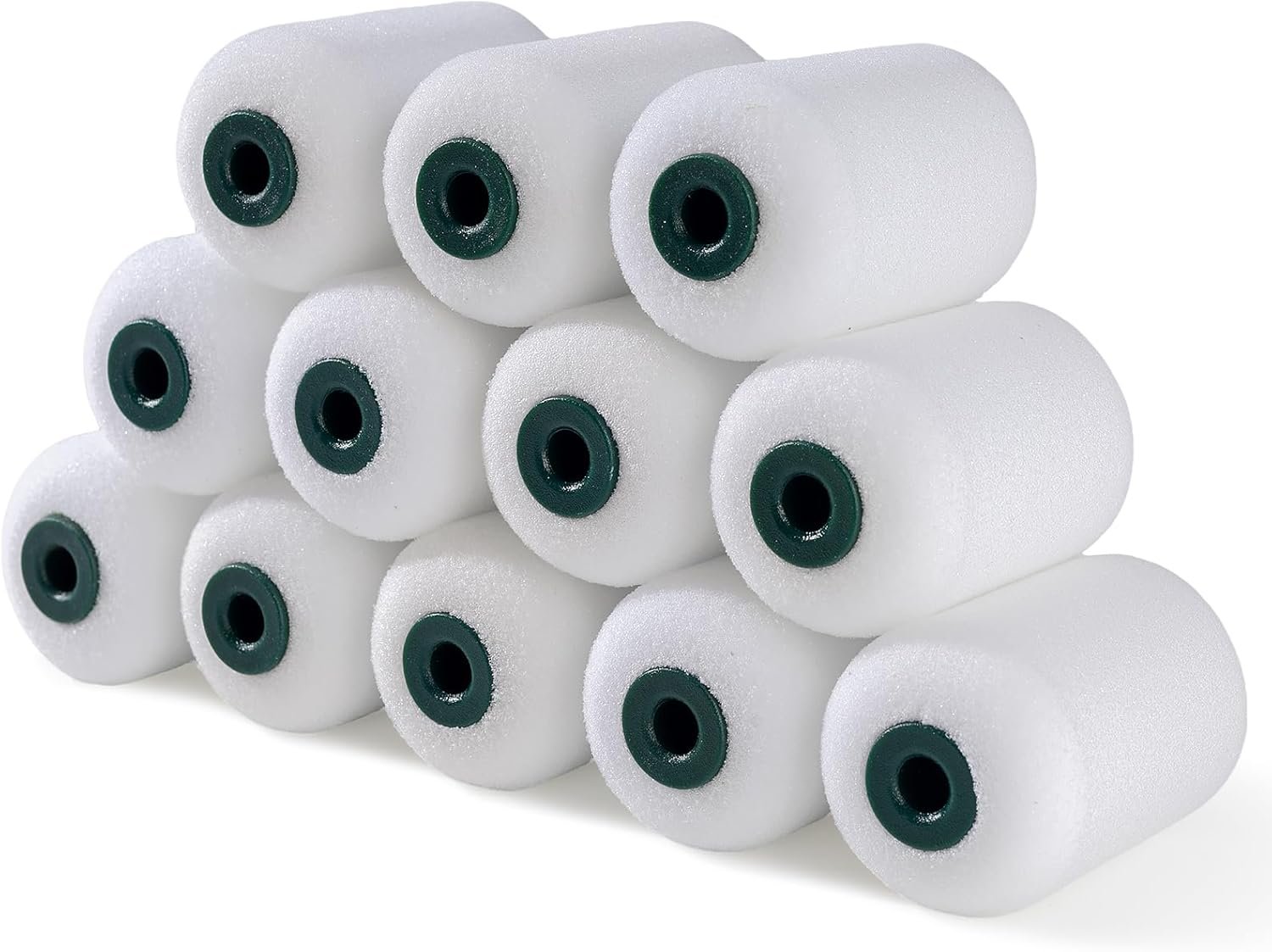 Foam Paint Roller Covers, Paint Roller 2 Inch, 12 Pack, Small Paint Roller, Mini Rollers for Painting, Foam Paint Roller Refills for Smooth Finishes on Walls, Cabinets, Doors