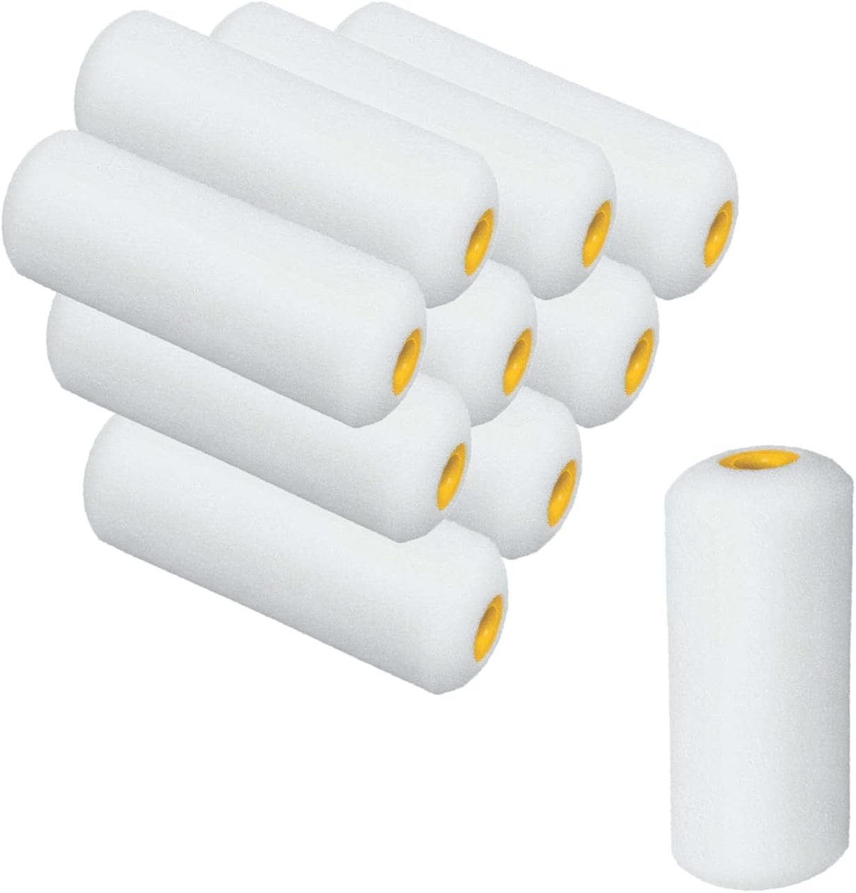 Foam Paint Rollers, 10pcs 4 Inch Paint Roller, Mini Paint Roller High Absorption Foam Paint Roller, Small Foam Paint Rollers, 4 Inch Foam Rollers for House Painting.