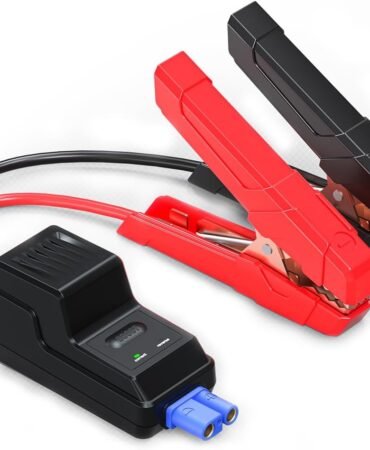 GOOLOO GP4000 GP3000 Heavy Duty Car Jump Starter Replacement Cable Double Intelligent Booster Terminal with Clamps for GOOLOO GP4000 GP3000 Jump Starter - Black/Red