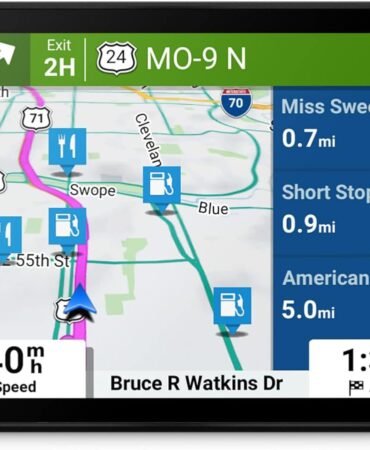 Garmin DriveCam™ 76, Large, Easy-to-Read 7” GPS car Navigator, Built-in Dash Cam, Automatic Incident Detection, High-Resolution Birdseye Satellite Imagery