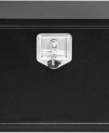 Garvee Black Steel Truck Bed Tool Box, Trailer Tongue Box, Truck Storage Organizer Tool Chest For Truck Bed, RV, Trailer (14 * 16 * 24-Black)