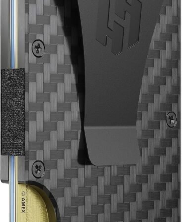 Hayvenhurst Wallet for Men - Slim RFID Blocking Metal Wallet with Money Clip, Minimalist Front Pocket Credit Card Holder, Small Mens Wallet