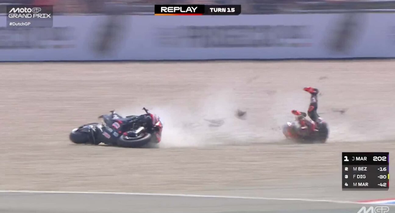 He should die. This crazy MotoGP accident is a reminder of how far motorcycle gear has come