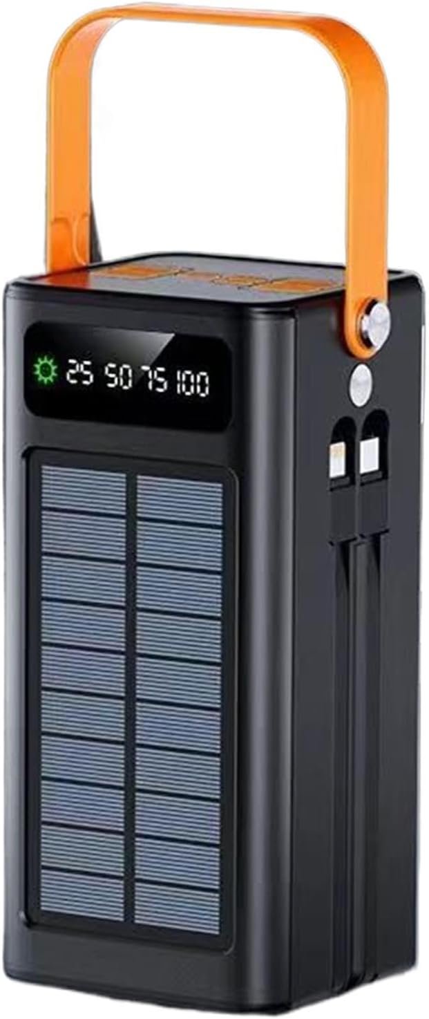 High-Capacity Solar Battery Banks, 120W External Power Packs, 50000mAh Survival Gear, Built-in Cable Chargers, Multi-Output Portable Stations