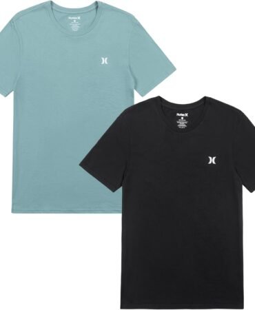Hurley Men's 2 Pack Cotton Crewneck Short Sleeve T-Shirt