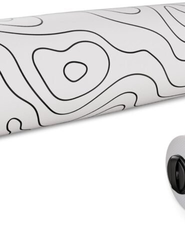 Inflatable Travel Foam Roller for Muscle Recovery and Mobility (Topo Gray, 15")