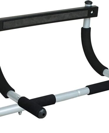 Iron Gym Pull-Up Bar - Total Upper Body Workout Bar for Doorway, Adjustable Width Locking, No Screws Portable Door Frame Horizontal Chin-up Bar, Fitness Exercise