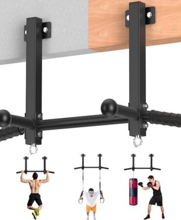 Joist Mounted Pull Up Bar, 650lbs Heavy Duty Strength Training Pullup Bars, Multi-Grip Chin Up Bar for Home Gym, Garage & Basement Ceiling Beam Installation