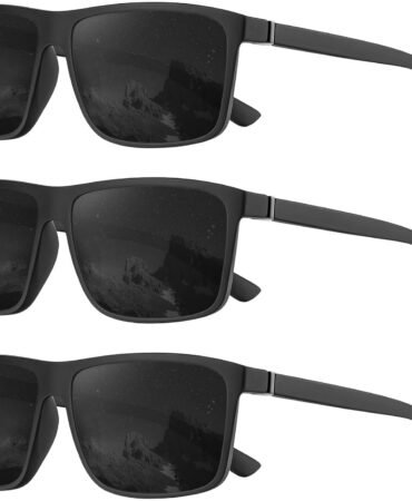 KALIYADI Polarized Sunglasses for Men and Women, Mens Sun Glasses with UV Protection for Driving Fishing Golf (3 Packs)